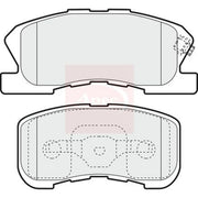 Apec Front Brake Pad Set fits Daihatsu Storia 1998-2005 1.0 1.3