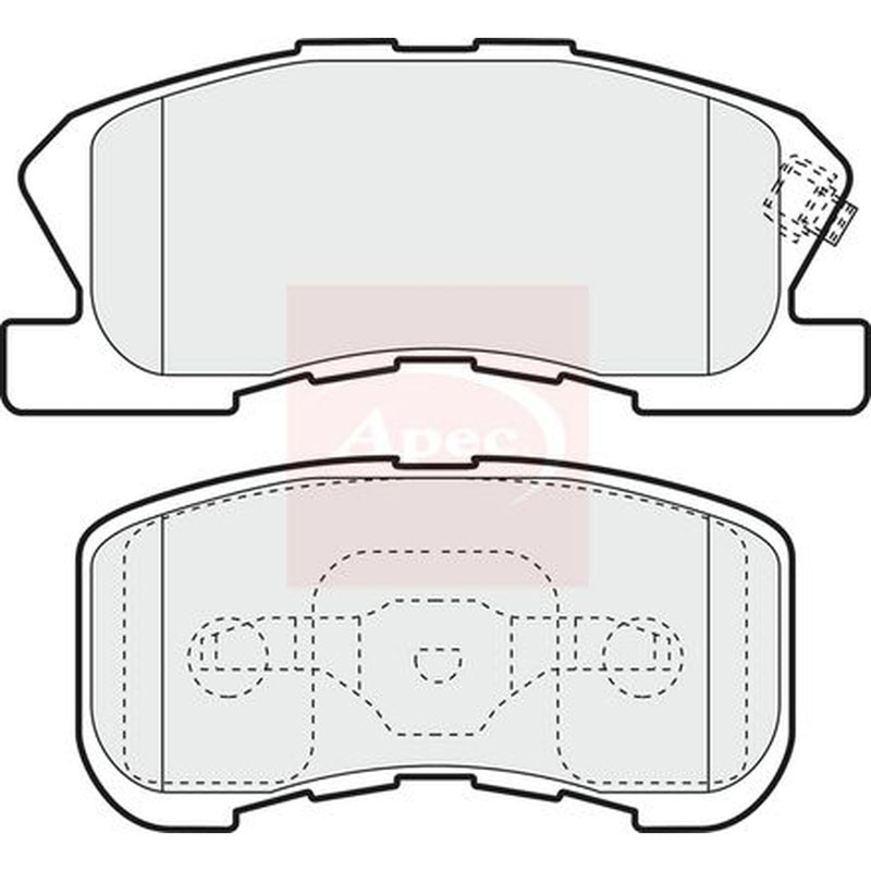 Apec Front Brake Pad Set fits Daihatsu Storia 1998-2005 1.0 1.3