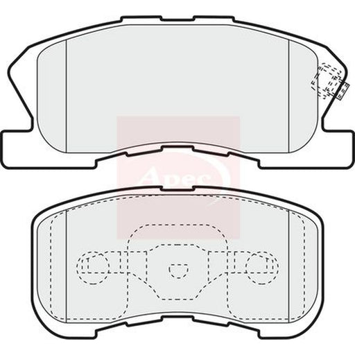 Apec Front Brake Pad Set fits Daihatsu Storia 1998-2005 1.0 1.3