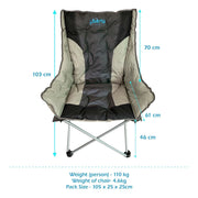 Liberty Grey Comfort Camping Chair MDS1203 Liberty Leisure UK - Dynamic Drive