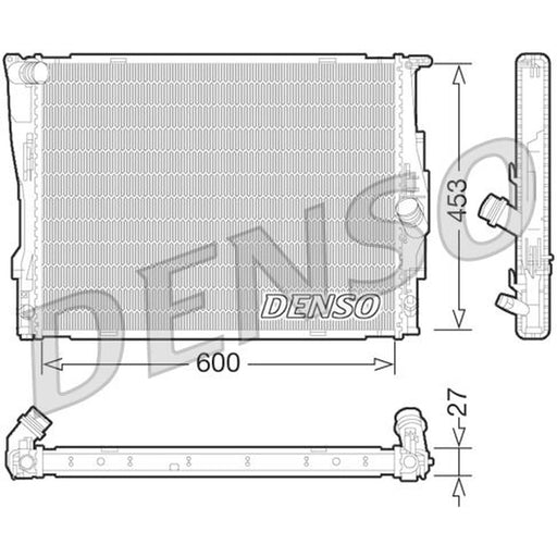 Denso Engine Radiator fits BMW 1 2004-2013