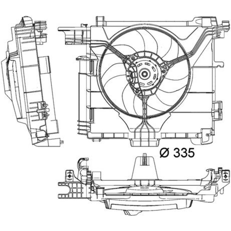 Mahle Engine Cooling Fan fits Smart Fortwo 2007-2013