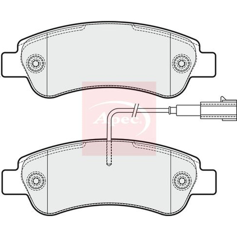 Apec Rear Brake Pad Set fits Citroën Relay III 2011-2023 2.0 2.2 3.0