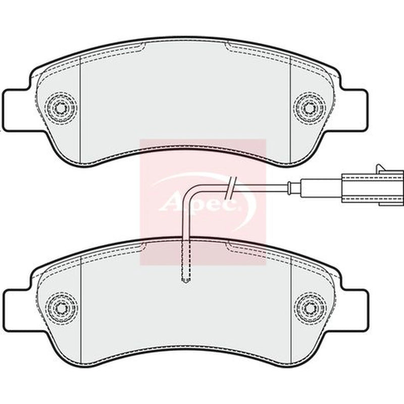 Apec Rear Brake Pad Set PAD2037