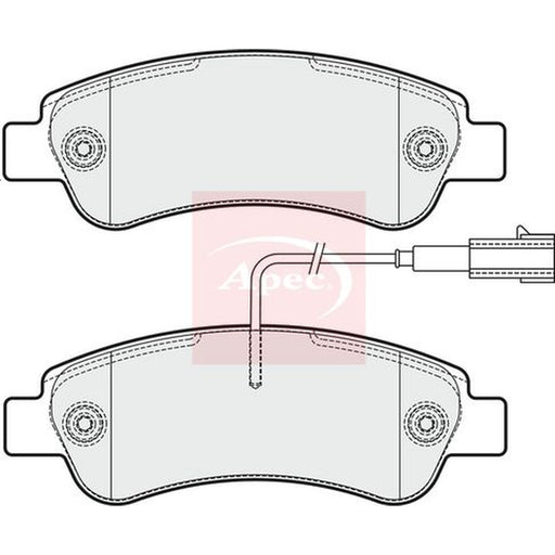 Apec Rear Brake Pad Set fits Citroën Relay III 2011-2023 2.0 2.2 3.0