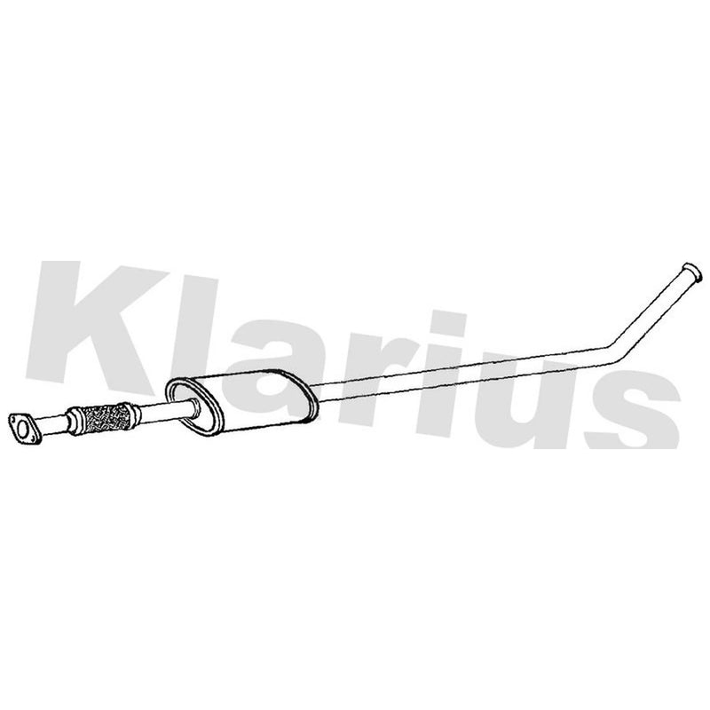 Klarius Box With Centre Pipe Centre fits Kia Picanto II 2011-2017 1.2