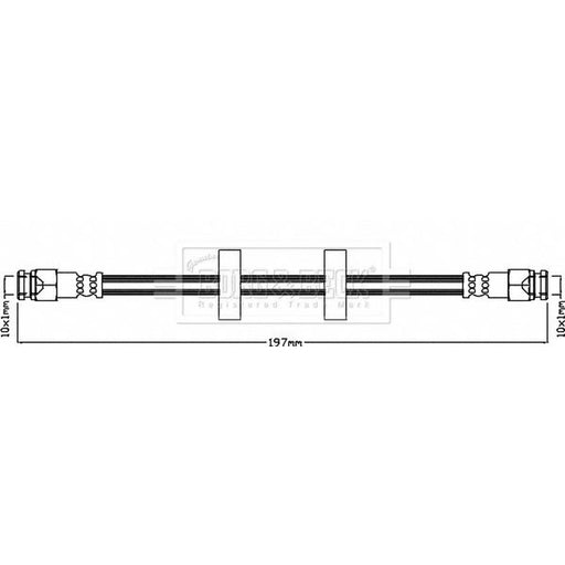 Borg & Beck Brake Hydraulic Hose Line Rear Right BBH7987