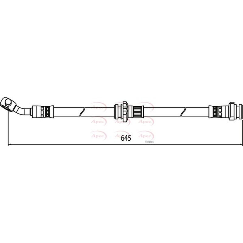 Apec Brake Hydraulic Hose Line Front Right fits Nissan Juke 2010-2019