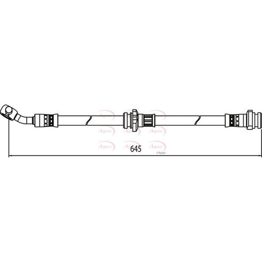 Apec Brake Hydraulic Hose Line Front Right fits Nissan Juke 2010-2019