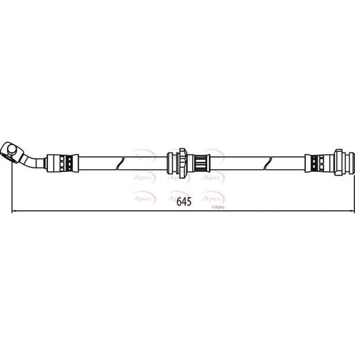 Apec Brake Hydraulic Hose Line Front Right HOS4049