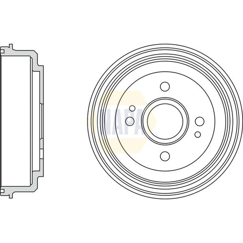 NAPA Brake Drum Assembly Rear NDR1035