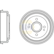 NAPA 2 x Brake Drums fits Kia Picanto I 2004-2011 1.0 1.1