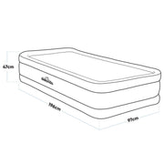 Dellonda Raised Air Bed with Removable Electric Pump & Storage Bag - Single Dellonda - Dynamic Drive