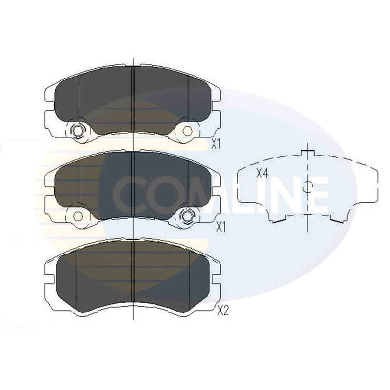 Comline 4 x Front Brake Pad Set fits Opel Frontera B 1998-2004 2.2 3.2