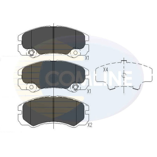 Comline 4 x Front Brake Pad Set fits Opel Frontera B 1998-2004 2.2 3.2