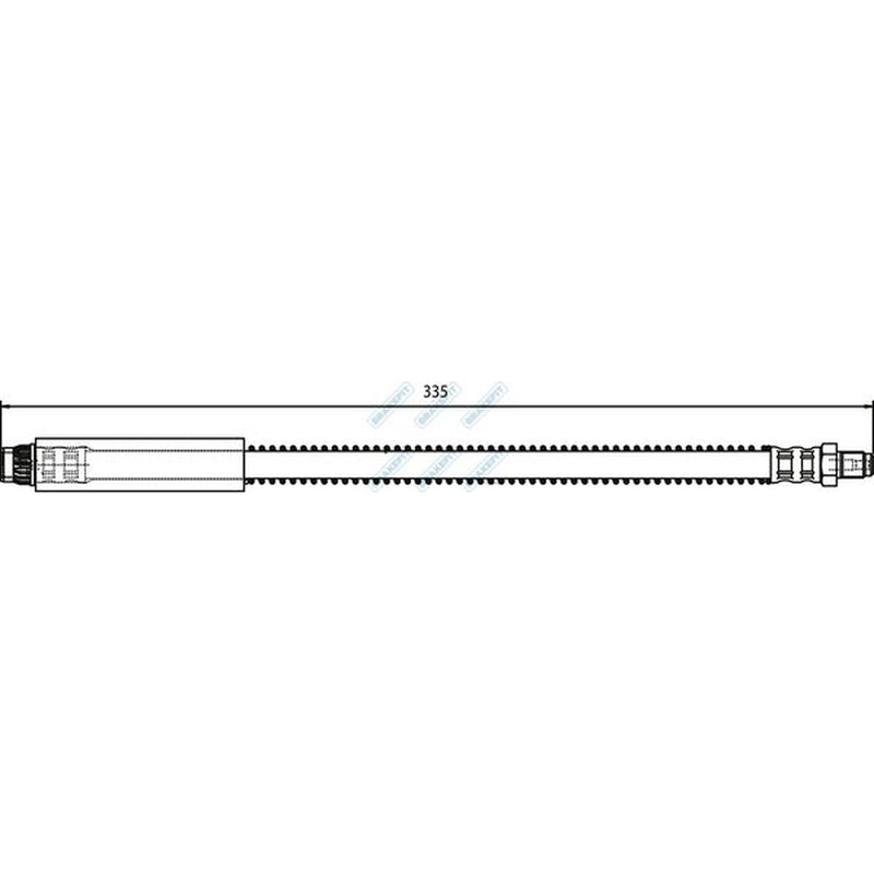 Apec Brake Hydraulic Hose Line Front fits Peugeot 206 1998-2012