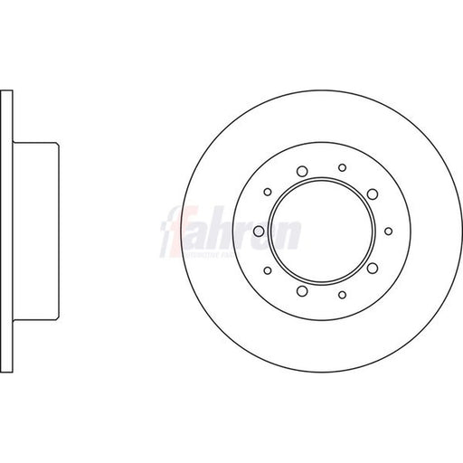 Fahren 2 x Solid Rear Brake Discs FBD6204-x2