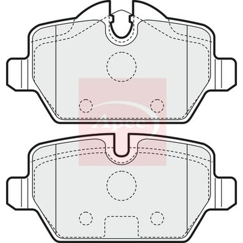 Apec Rear Brake Pad Set fits BMW 1 2004-2012