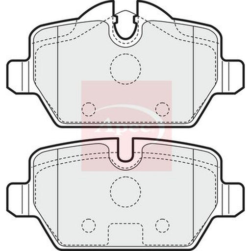 Apec Rear Brake Pad Set fits BMW 1 2004-2012