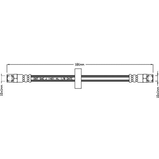 Juratek Brake Hydraulic Hose Line Right JBH1018