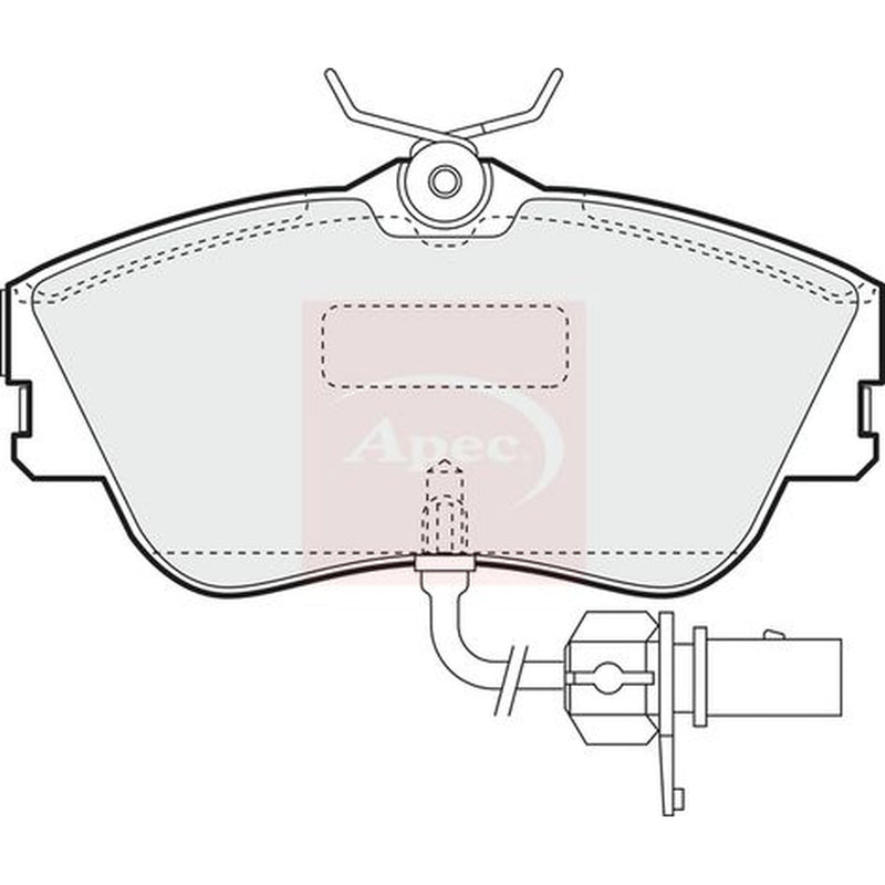 Apec Front Brake Pad Set fits VW California T4 Camper 1994-2002 1.9 2.4 2.5