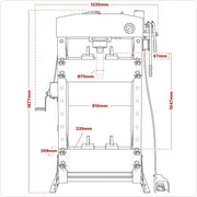 Sealey Premier Premier Air/Hydraulic Floor Type Press with Foot Pedal 50 Tonne Sealey Premier - Dynamic Drive