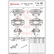 Brembo 2 x Brake Caliper Assembly Front fits BMW 1 Sports Hatch 2011-2019