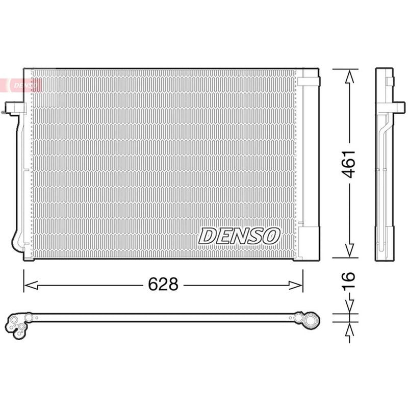 Denso Air Conditioning Condenser fits BMW X5 2006-2018 3.0 4.8