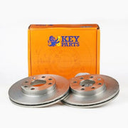 Key Parts Front Brake Vented Discs & Pads fits Chevrolet Spark 2010 on 1.0 1.2