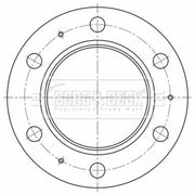 Borg & Beck 2 x Vented Rear Brake Discs BBD32636
