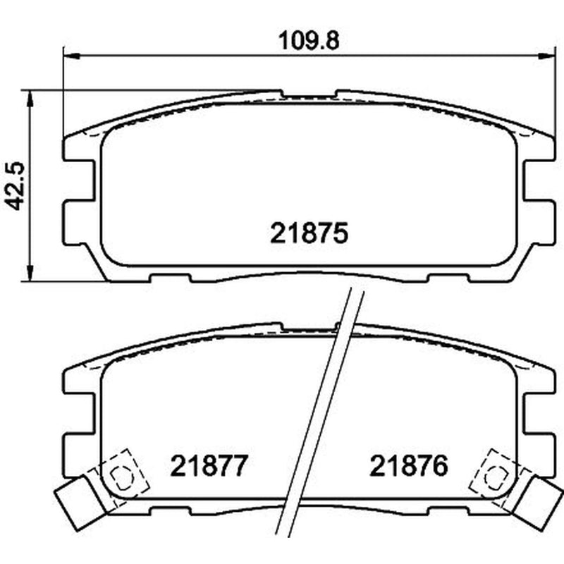 Mintex Rear Brake Pad Set fits Isuzu Mu 1993-2002 3.0 3.1