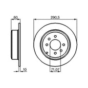 Bosch 2 x Solid Brake Discs fits Peugeot 406 1995-2004 1.8 1.9 2.0 2.1 2.2 3.0