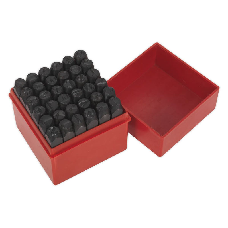 Sealey Letter & Number Punch Set 36pc 8mm AK8297 Sealey - Dynamic Drive