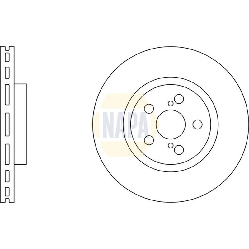 NAPA Front & Rear Brake Discs & Pads fits Toyota Avensis 2003-2008 2.0 2.4