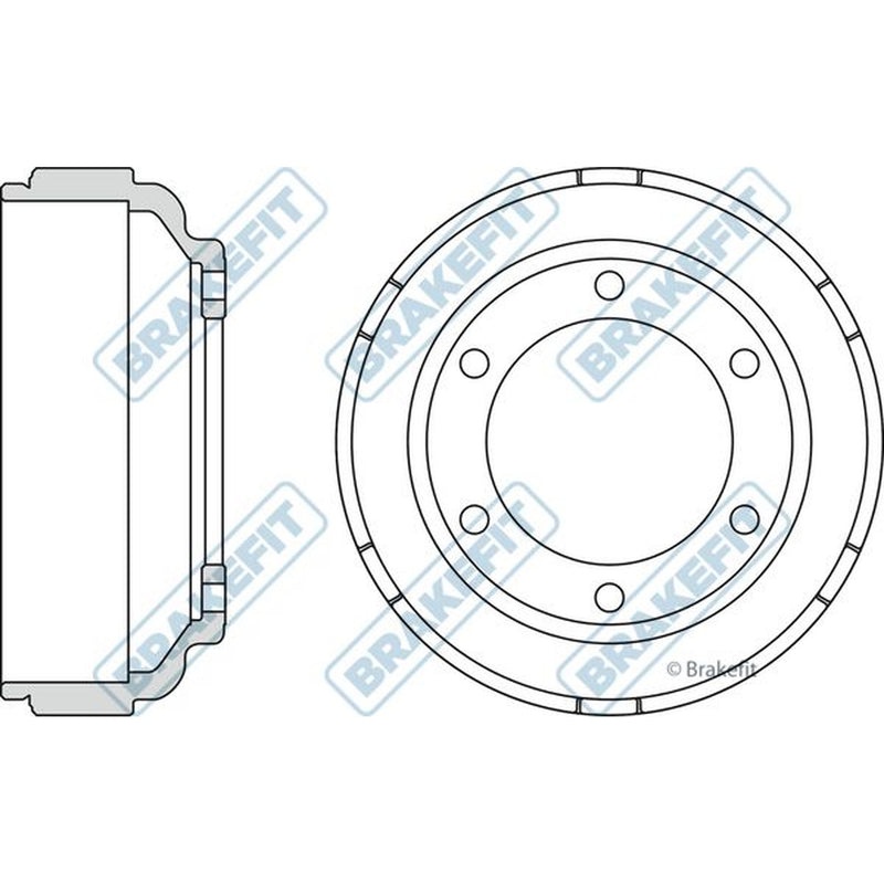 Apec Brake Drum Assembly Rear fits Ford Transit 2000-2006 2.3 2.4