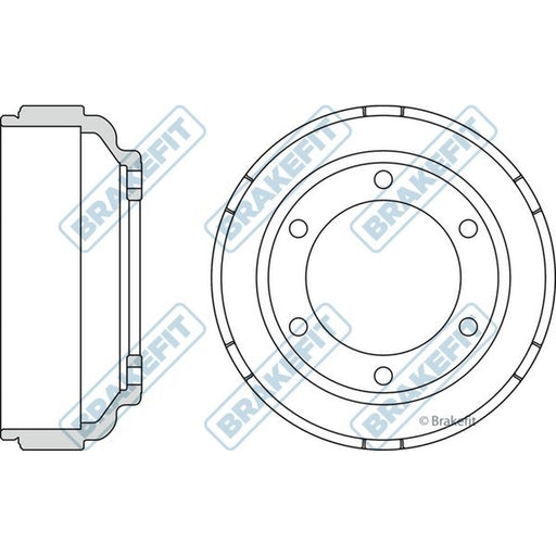 Apec Brake Drum Assembly Rear fits Ford Transit 2000-2006 2.3 2.4