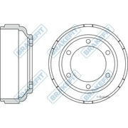Apec Brake Drum Assembly Rear BDR9010