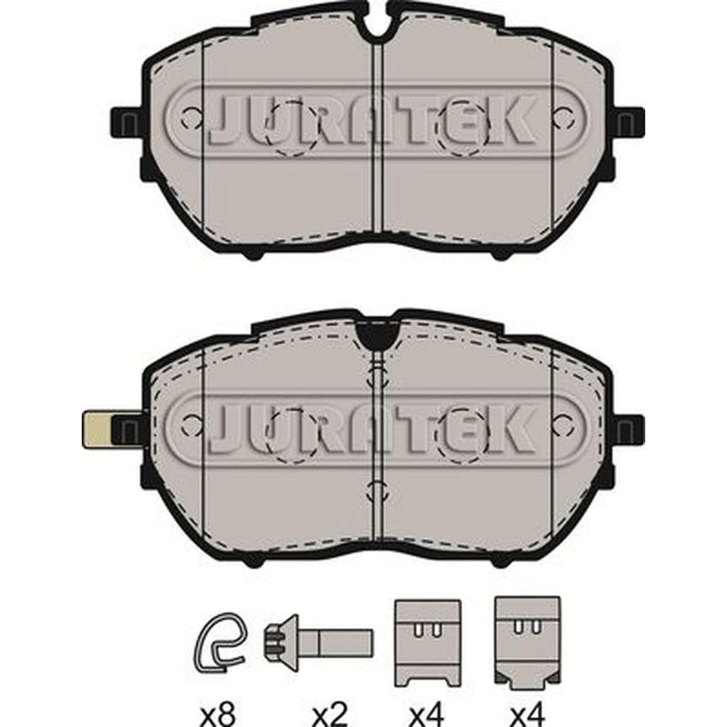 Juratek Front Brake Pad Set fits Citroën C5 Aircross 2018-2020 1.2 1.5 1.6 2.0