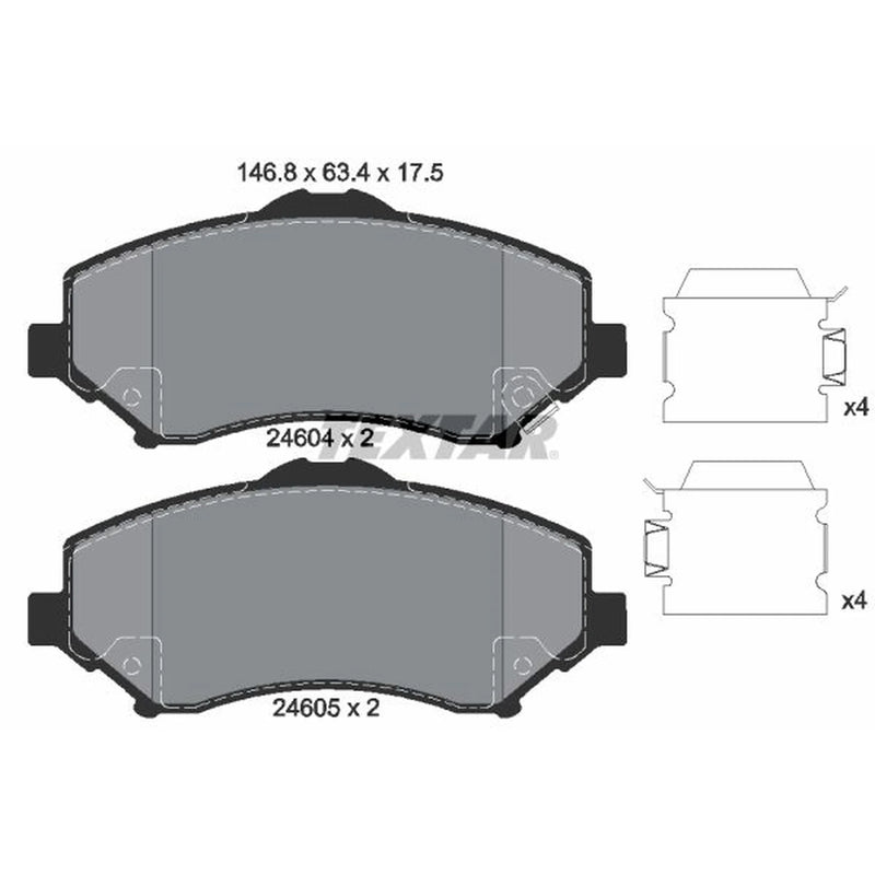 Textar Front Brake Pad Set 2460402