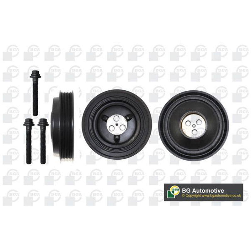 BGA Belt Pulley Set, Crankshaft 168mm fits Ford Transit 2006-2014 2.4