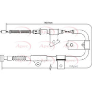 Apec Handbrake Cable Left Rear fits Nissan Micra II 1992-2000 1.0 1.3