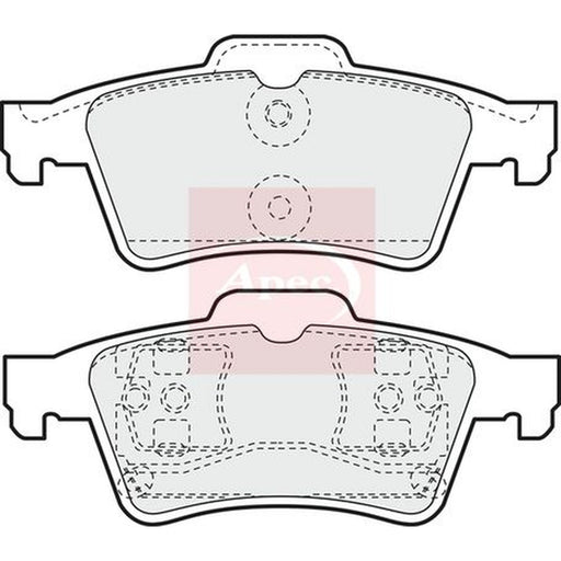 Apec Rear Brake Pad Set fits Nissan Primera 2002-2008 1.6 1.8 1.9 2.0 2.2