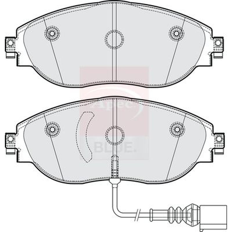 Apec Front Brake Pad Set fits Audi A3 2012-2021