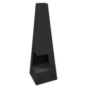 Dellonda Chiminea Wood Burner Heater for Outdoors W45cm x H150cm - Black Steel Dellonda  - Dynamic Drive
