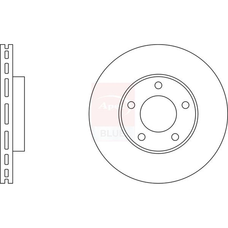 Apec Front Vented & Rear Vented Brake Discs & Pads fits Mazda 3 2008-2014 1.6