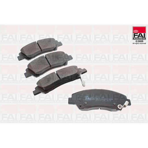 FAI Front Brake Pad Set fits Hyundai I10 II 2013-2019 1.0 1.2