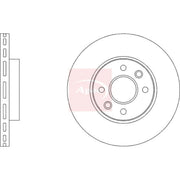 Apec 2 x Vented Front Brake Discs DSK4168-x2