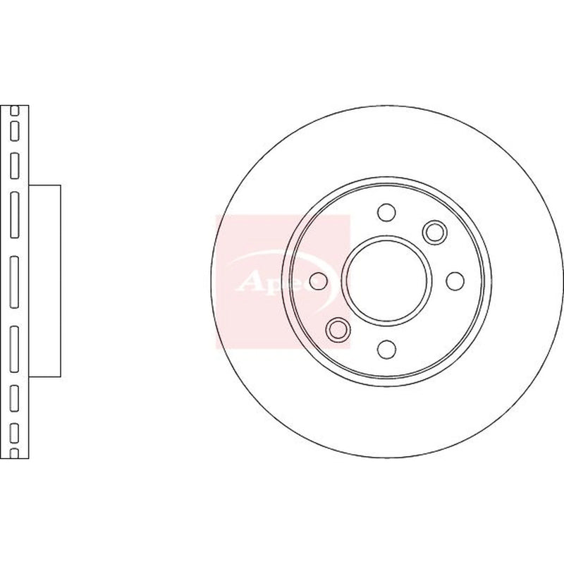 Apec 2 x Vented Front Brake Discs DSK4168-x2