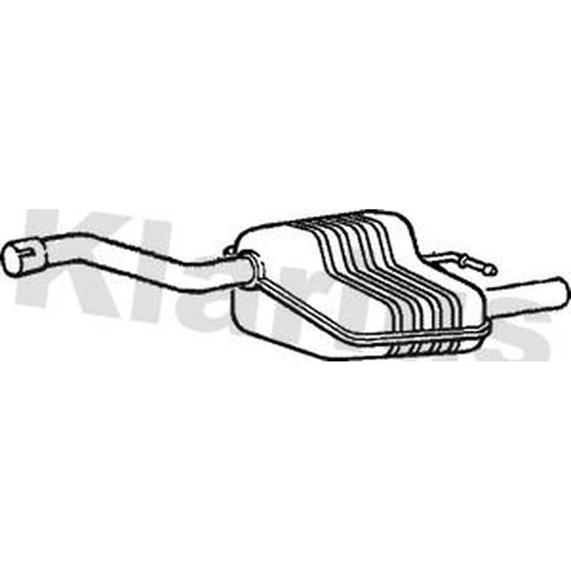 Klarius Box With Tail Pipe Rear fits Ford Focus I 1999-2004 1.6 2.0