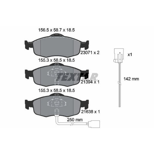 Textar Front Brake Pad Set 2307104